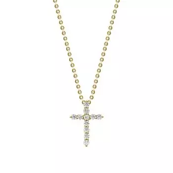 Золотая подвеска с фианитами