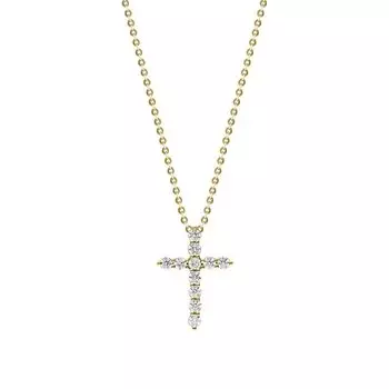 Золотая подвеска с фианитами