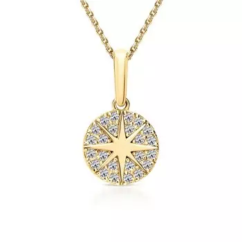 Золотая подвеска с фианитами