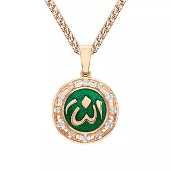 Золотая подвеска с фианитами