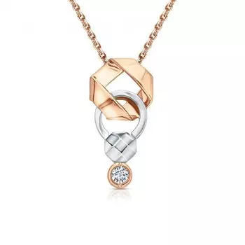 Золотая подвеска с фианитами