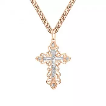 Золотая подвеска с фианитами