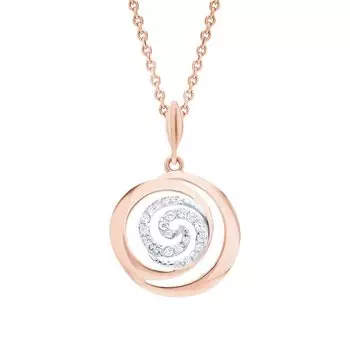 Золотая подвеска с фианитами