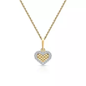 Золотая подвеска с фианитами