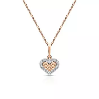 Золотая подвеска с фианитами