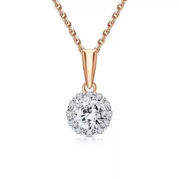 Золотая подвеска с фианитами