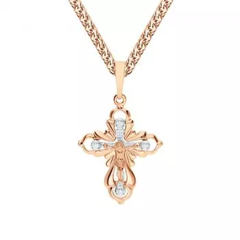 Золотая подвеска с фианитами