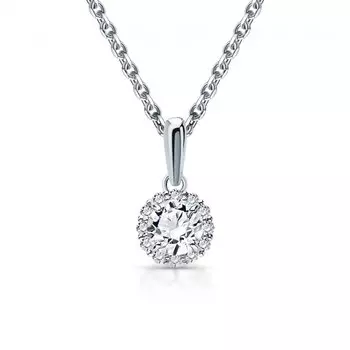 Золотая подвеска с фианитами