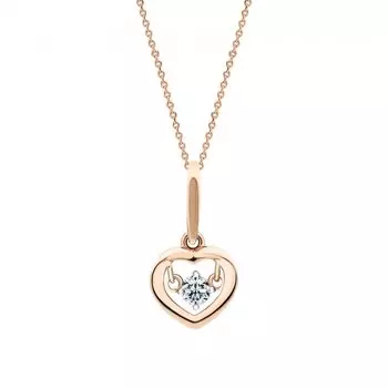 Золотая подвеска с фианитами