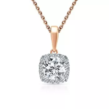 Золотая подвеска с фианитами