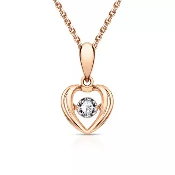 Золотая подвеска с фианитами