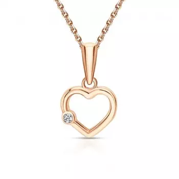 Золотая подвеска с фианитами