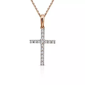 Золотая подвеска с фианитами