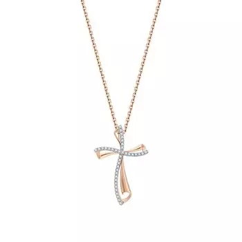 Золотая подвеска с фианитами