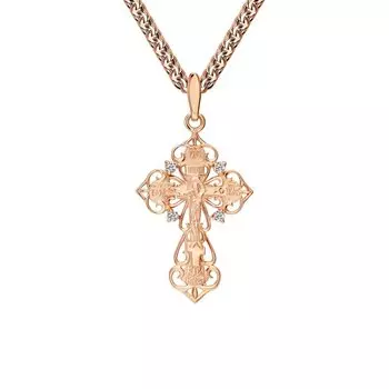 Золотая подвеска с фианитами