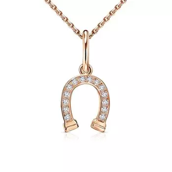 Золотая подвеска с фианитами