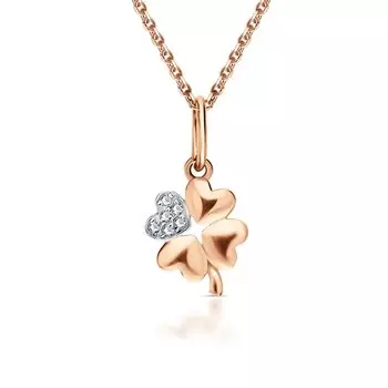 Золотая подвеска с фианитами