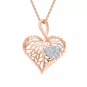 Золотая подвеска с фианитами