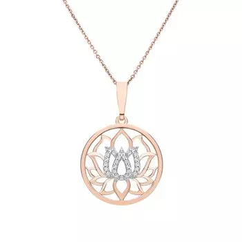 Золотая подвеска с фианитами