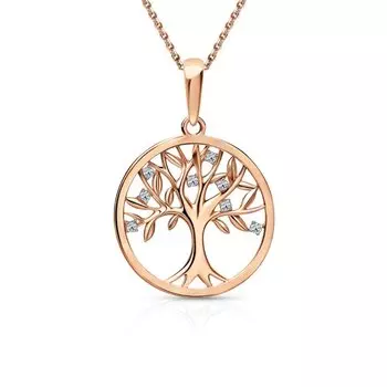 Золотая подвеска с фианитами