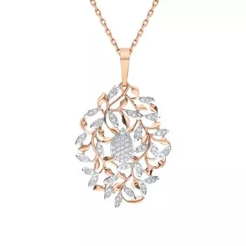 Золотая подвеска с фианитами