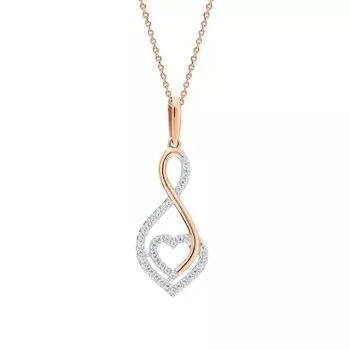 Золотая подвеска с фианитами