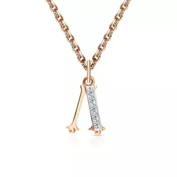 Золотая подвеска с фианитами