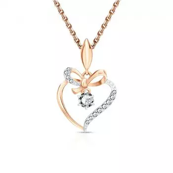 Золотая подвеска с фианитами