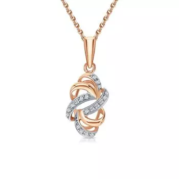 Золотая подвеска с фианитами