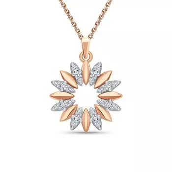 Золотая подвеска с фианитами