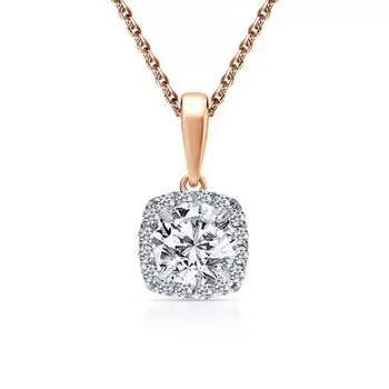 Золотая подвеска с фианитами