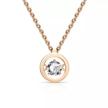 Золотая подвеска с фианитами