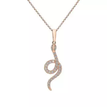 Золотая подвеска с фианитами