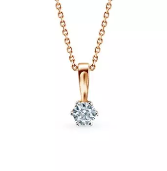 Золотая подвеска с фианитами