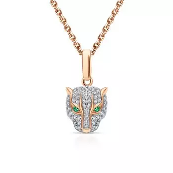 Золотая подвеска с фианитами