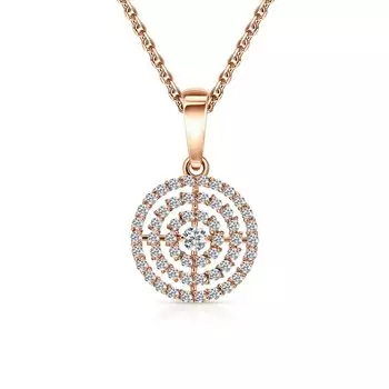 Золотая подвеска с фианитами