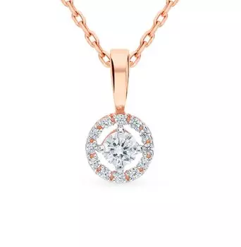 Золотая подвеска с фианитами