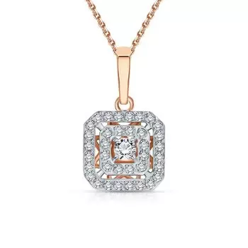 Золотая подвеска с фианитами