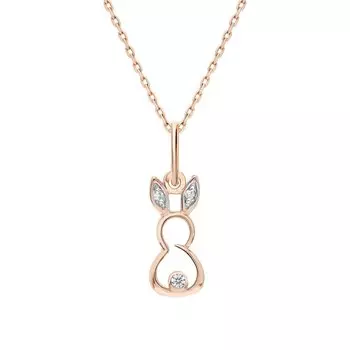 Золотая подвеска с фианитами