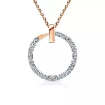 Золотая подвеска с фианитами