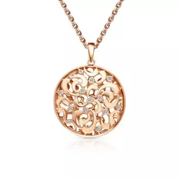 Золотая подвеска с фианитами