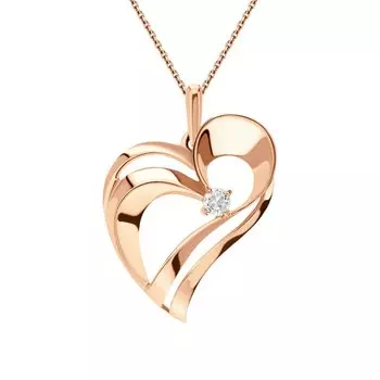 Золотая подвеска с фианитами