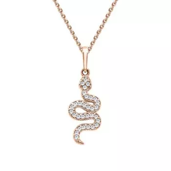 Золотая подвеска с фианитами