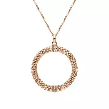 Золотая подвеска с фианитами