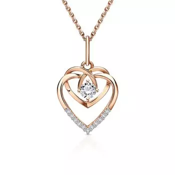 Золотая подвеска с фианитами