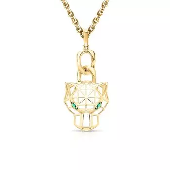 Золотая подвеска с фианитами