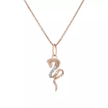 Золотая подвеска с фианитами