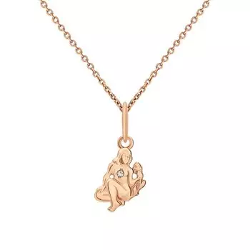 Золотая подвеска с фианитами