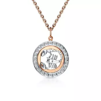 Золотая подвеска с фианитами