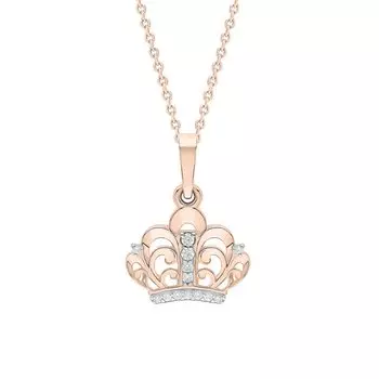 Золотая подвеска с фианитами